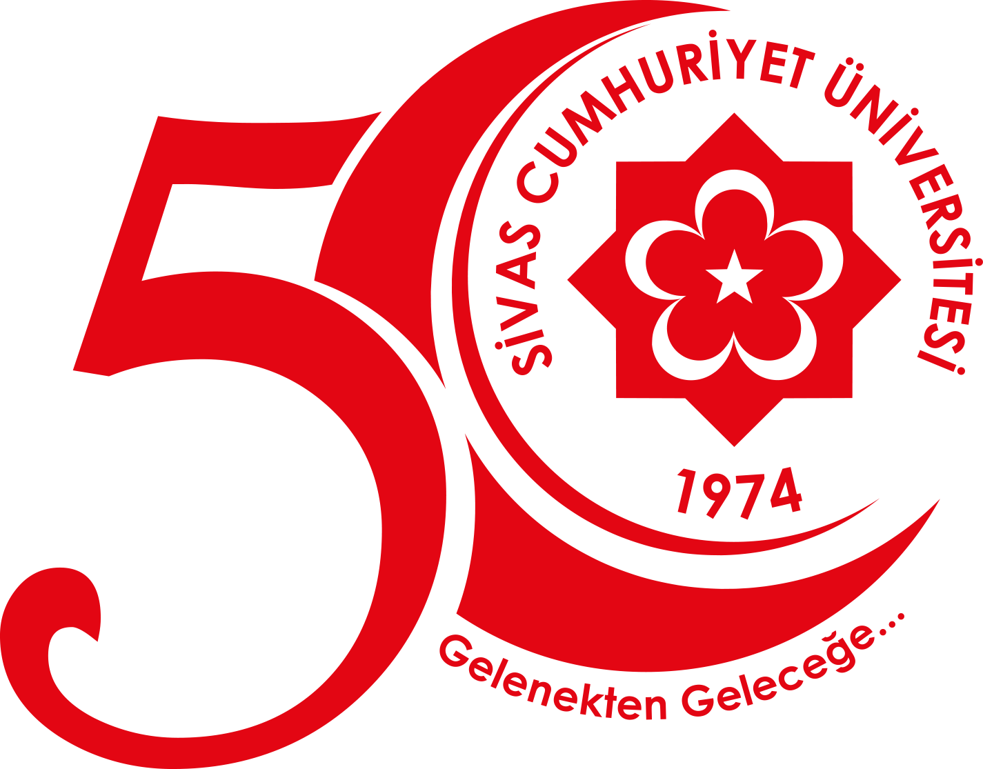 Sivas Cumhuriyet Üniversitesi 50. Yıl Logosu