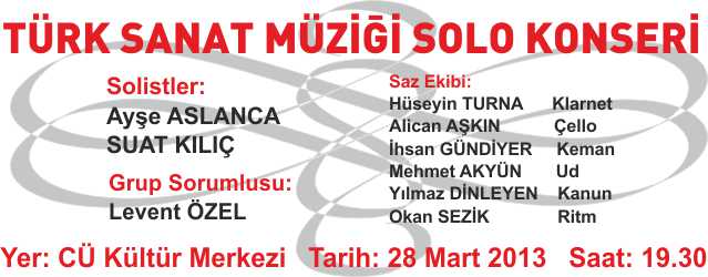 TÜRK SANAT MÜZİĞİ SOLO KONSERİ