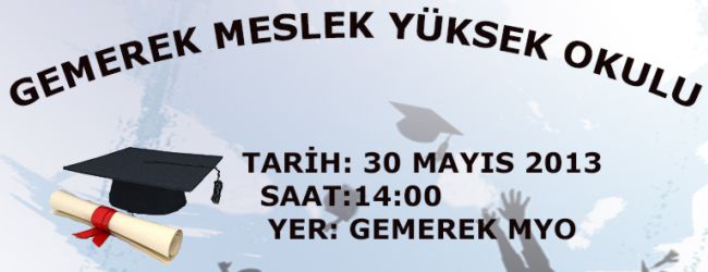 GEMEREK MYO MEZUNİYET TÖRENİ