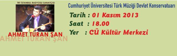 AHMET TURAN ŞAN KONSERİ