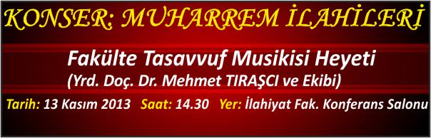 KONSER: MUHARREM İLAHİLERİ