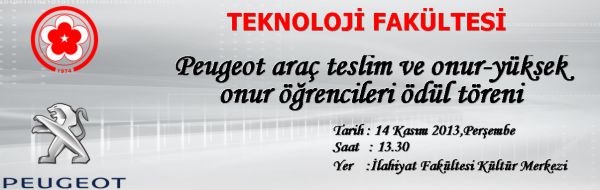 TEKNOLOJİ FAKÜLTESİ ÖDÜL TÖRENİ