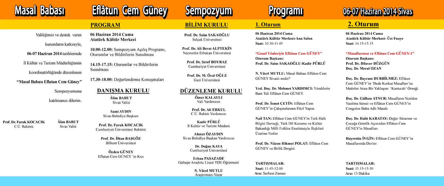 Sempozyum "Masal Babası Eflatun Cem Güney"