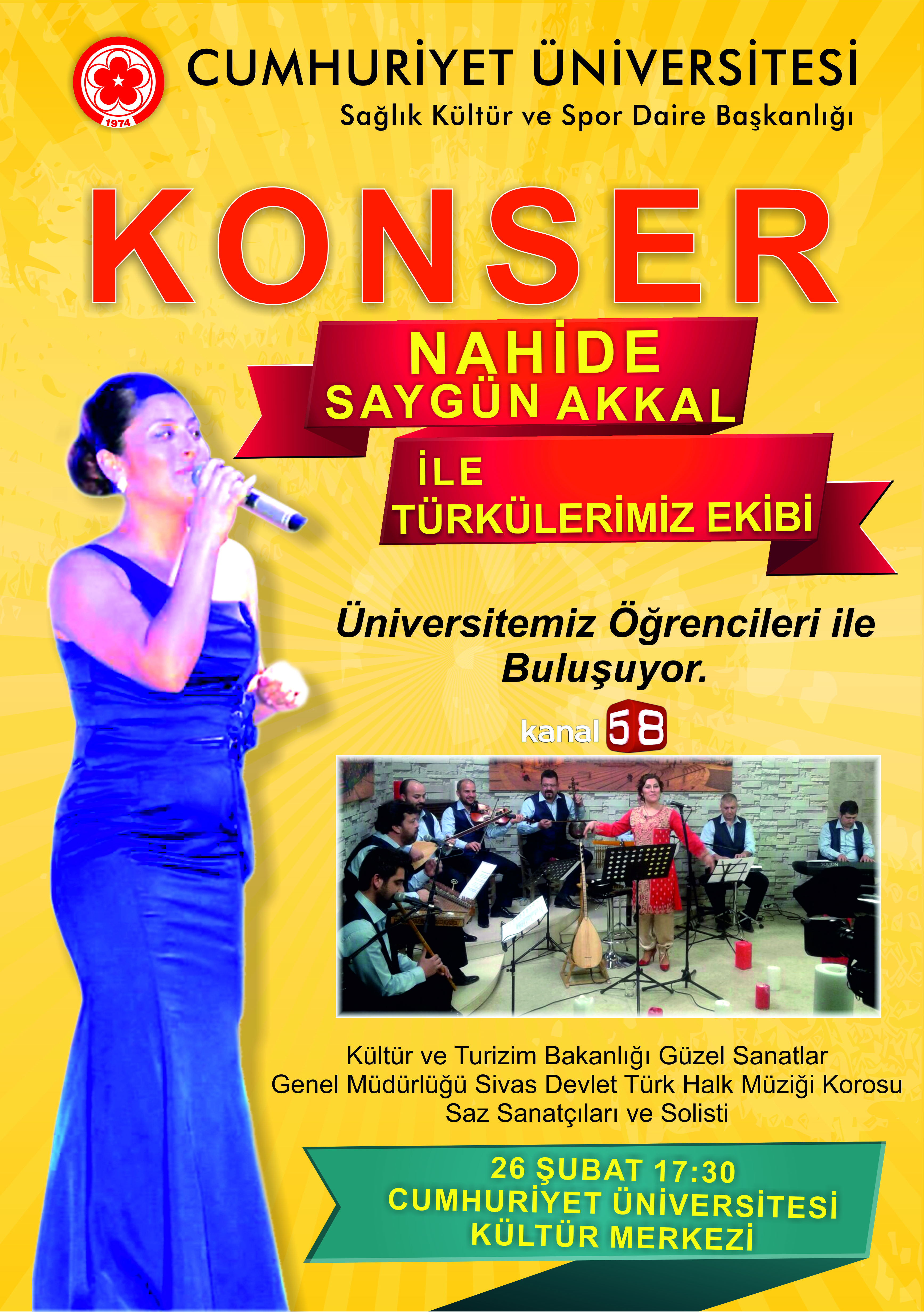 Konser "Nahide Saygün ve Türkülerimiz Ekibi"