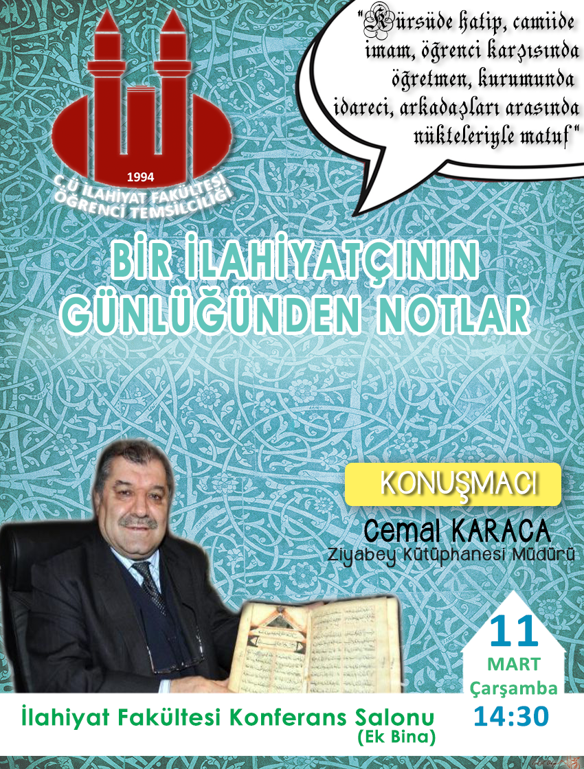 Konferans "Bir İlahiyatçının Günlüğünden Notlar"