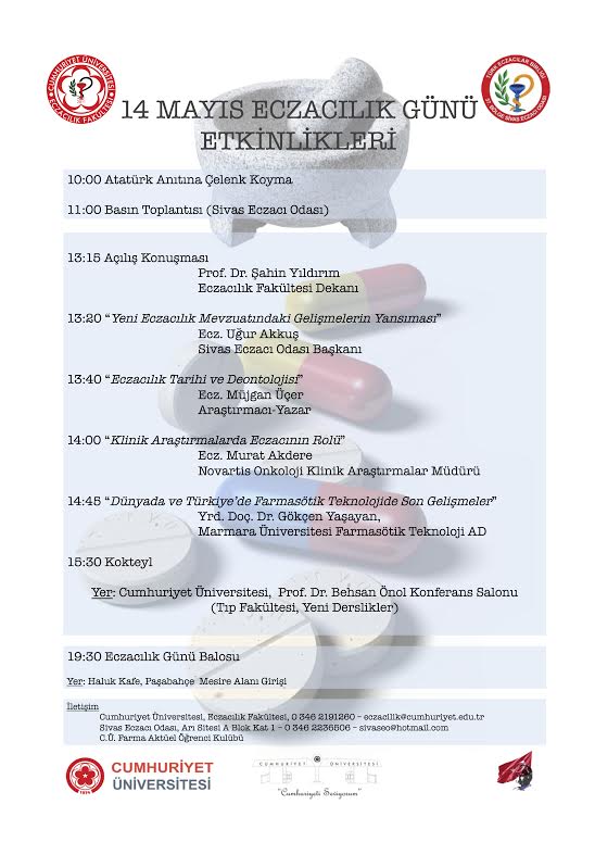 Eczacılık Günü Etkinlik Programı