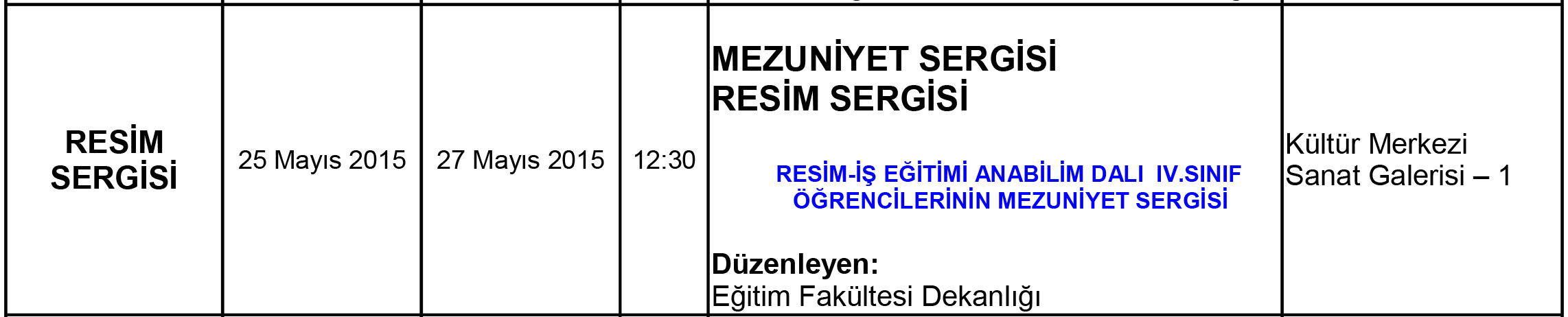 Mezuniyet Resim Sergisi