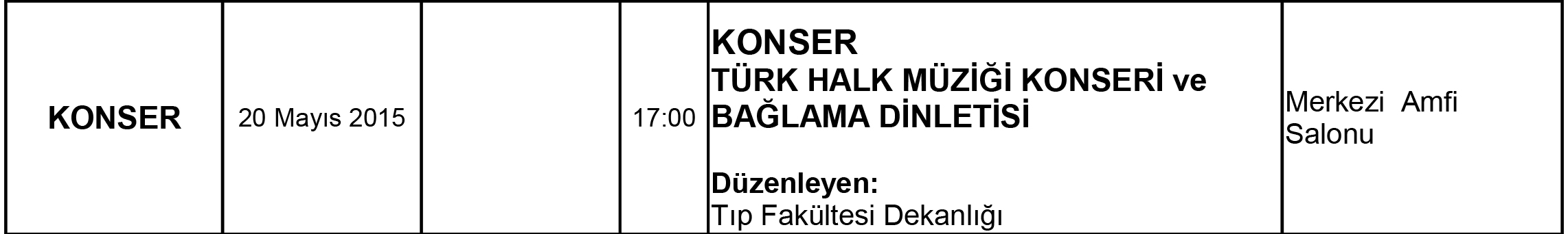 Konser "Türk Halk Müziği Konseri ve Bağlama Dinletisi"