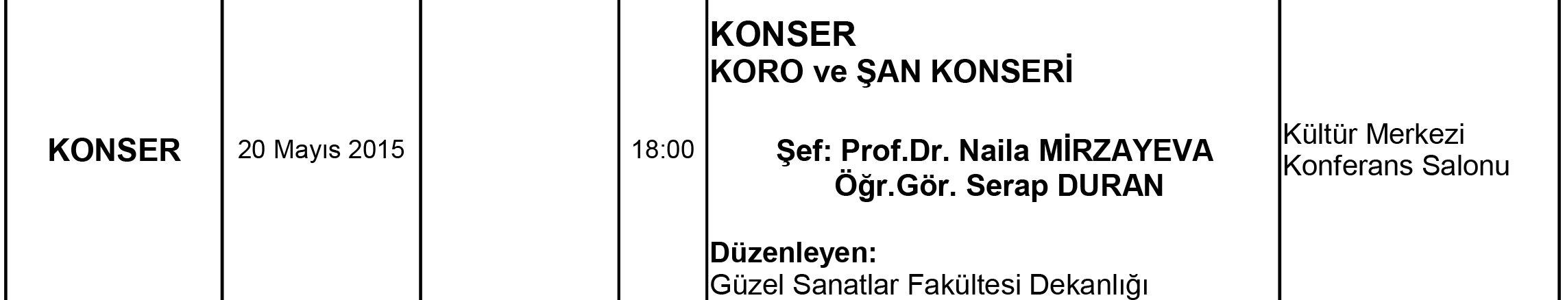 Koro ve Şan Konseri