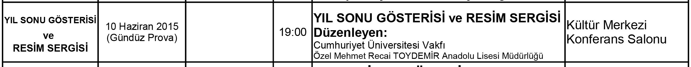 Yıl Sonu Gösterisi ve Resim Sergisi