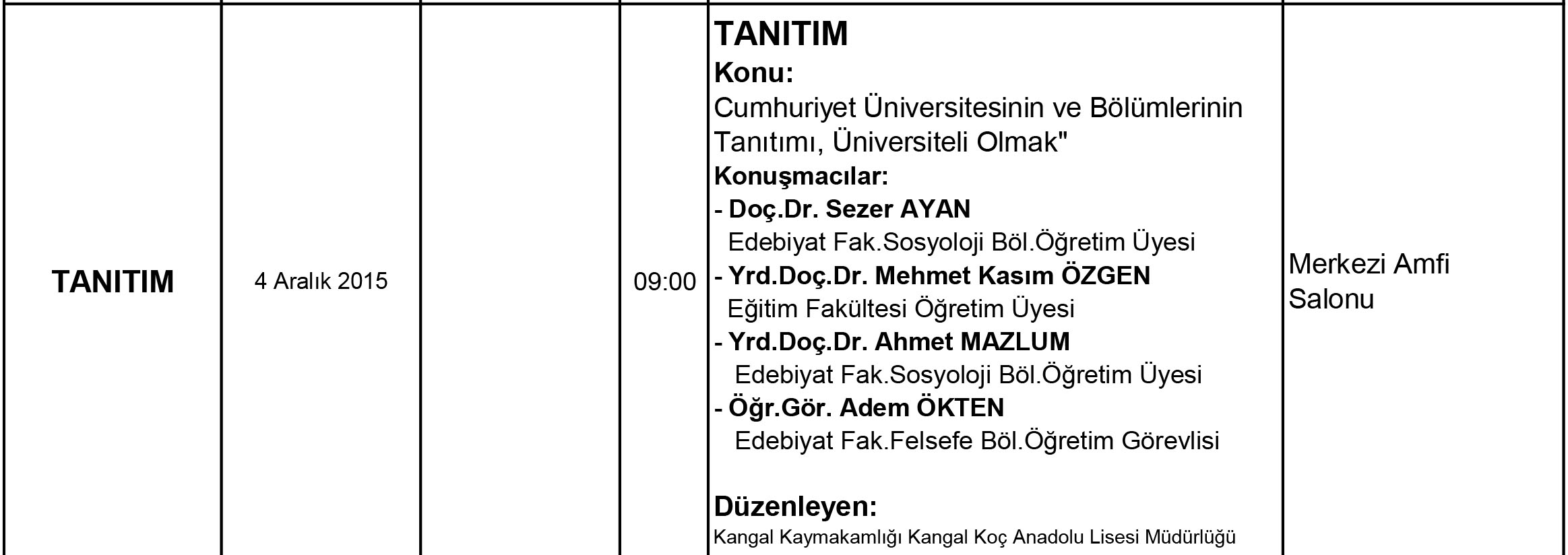 Cumhuriyet Üniversitesinin ve Bölümlerinin Tanıtımı, Üniversiteli Olmak