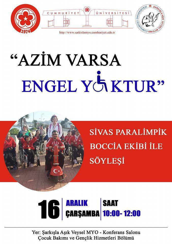 Söyleşi "Azim Varsa, Engel Yoktur"