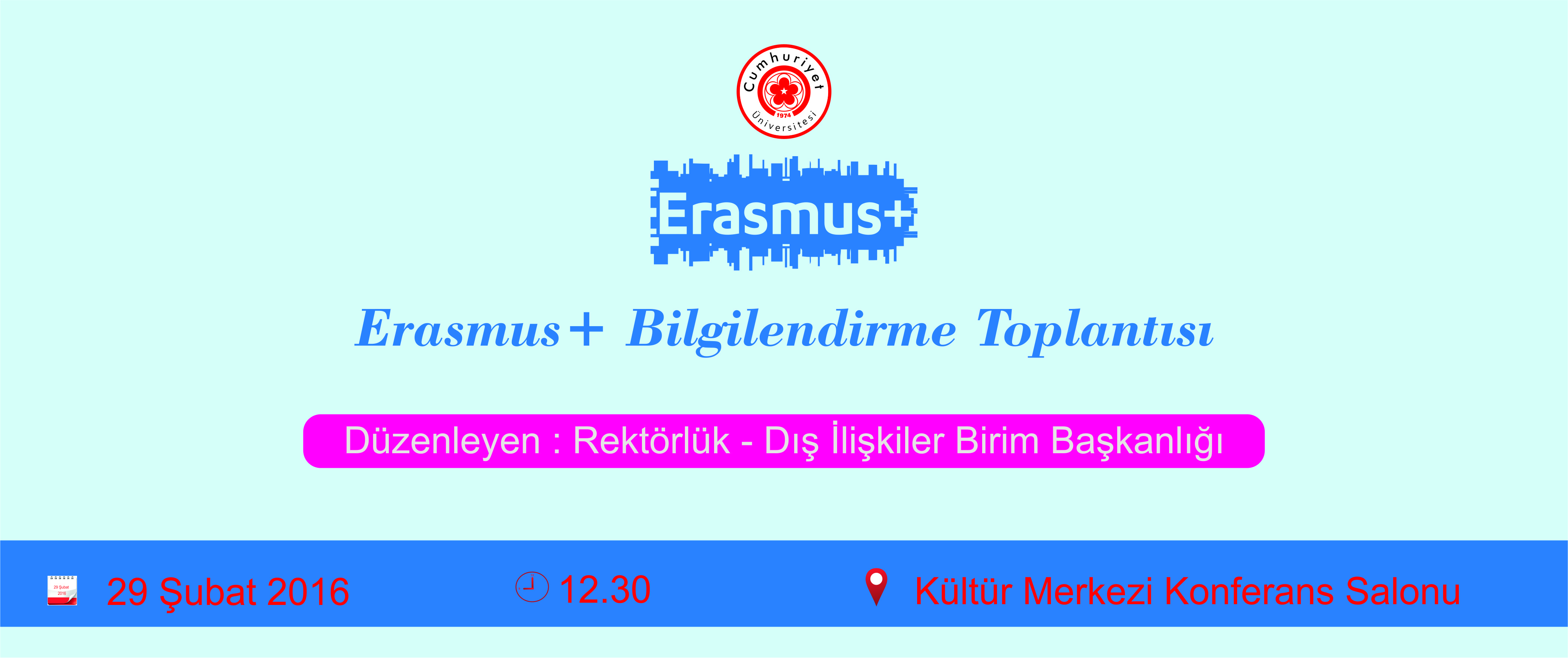 Toplantı : Erasmus+ Bilgilendirme Toplantısı