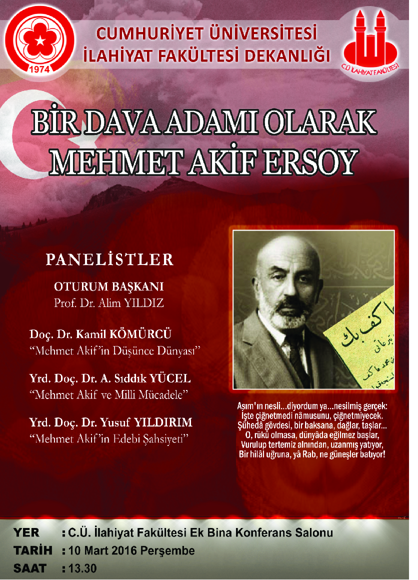 Panel "Bir Dava Adamı Olarak Mehmet Akif Ersoy"