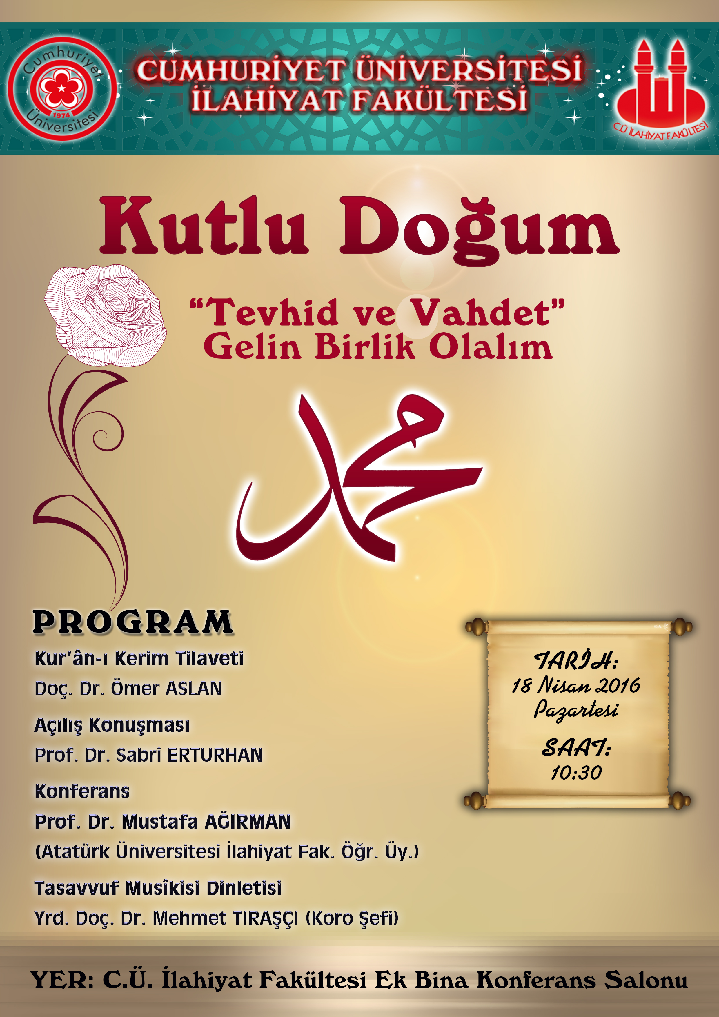 Kutlu Doğum Haftası Konferans "Tevhid ve Vahdet"