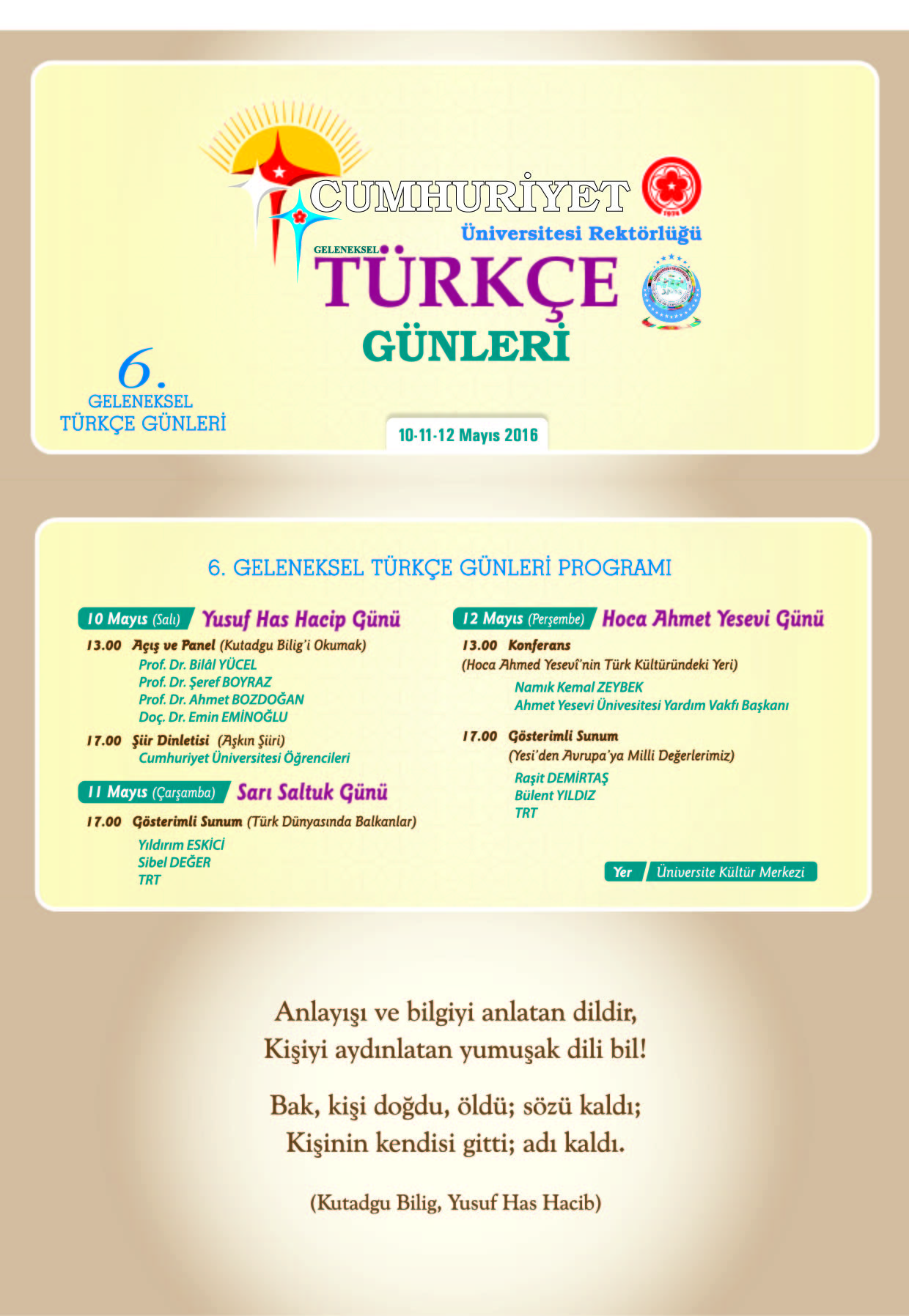 6. Geleneksel Türkçe Günleri